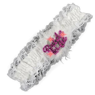 JGA Strumpfband "Bride to Be" LED, weiss