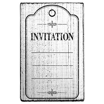 vintage stempel invitation
