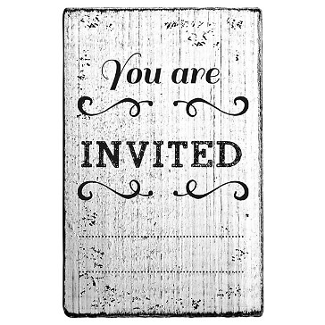 vintage stempel you are invited banner