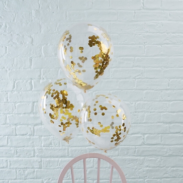 ballons mit konfetti gold