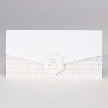 Einladungskarte Hochzeit, geometrisches Design