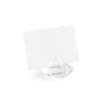 Tischkartenhalter Diamant, transparent