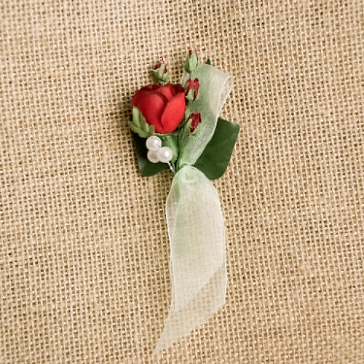 Hochzeitsanstecker "Rosen", rot