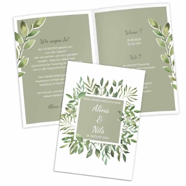Einladungskarte botanical