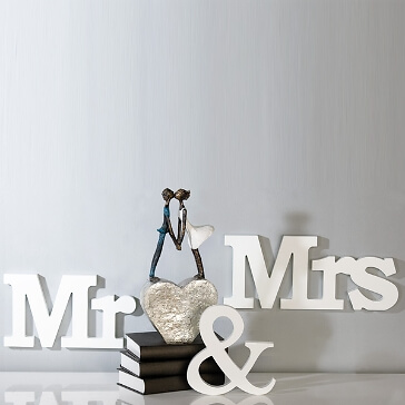 Holzschriftzug "Mr & Mrs"