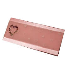 Tischkarte Rankenherz Rosa zum Basteln