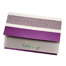 Einladungskarte in Lila für DIY