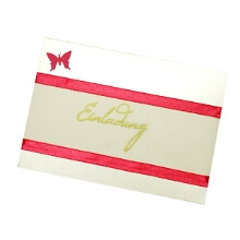 Einladungskarte Schmetterling pink und gruen zum Basteln