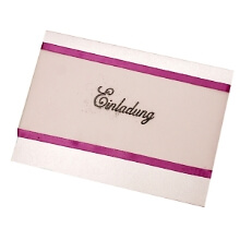 Einladungskarte rosa lila zum Basteln