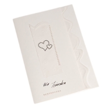 Hochzeitseinladung DIY Kristallherzen