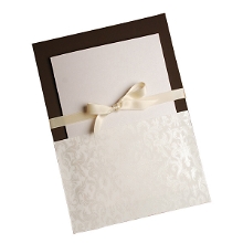 Einladungskarte Ornament mit Einstecktasche zum Basteln