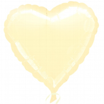 Folienballon Metallic-Herz creme
