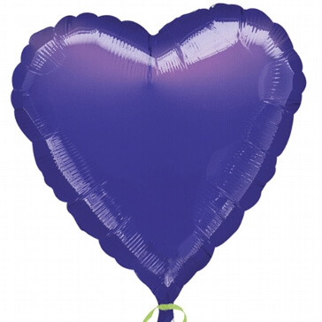 Folienballon "Metallic-Herz" lila
