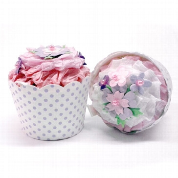 Gastgeschenk-Box "Cupcake" rosa - zur Hochzeit