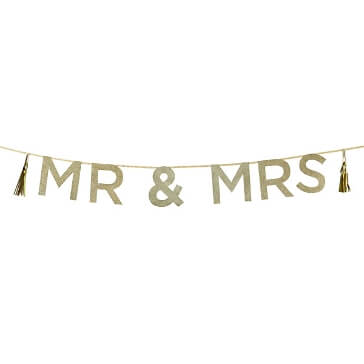 Girlande "Mr & Mrs" für die Hochzeitsdekoration