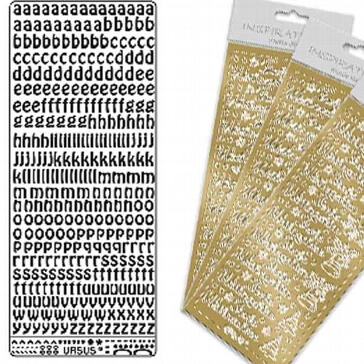 Sticker Kleinbuchstaben gold