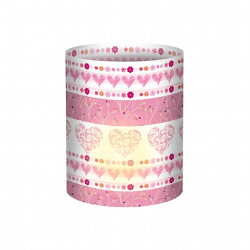 Mini-Tischlichter "Romantik", 5 St. - rosa Tischlicht