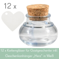 12er Set Korkengl&auml;ser