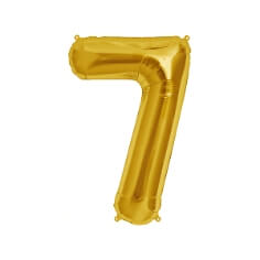 Folienballon Zahl "7", gold