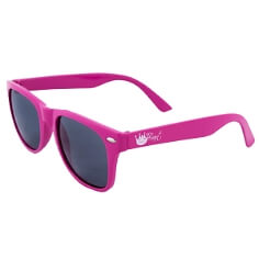 Sonnenbrille Team Braut, pink mit wei&szlig;er Aufschrift