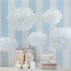 PomPoms Fluffy in Wei&szlig;