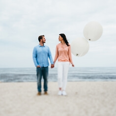 Luftballons, rund, pastell-weiss 2 St.