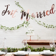 Girland Just Married Rosegold