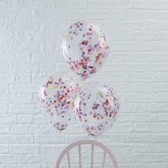ballons mit konfetti bunt