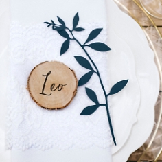 Tischdeko Hochzeit Ranken Dunkelblau