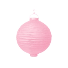LED-Lampion, 20 cm, rosa