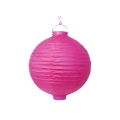 LED-Lampion, 20 cm, pink