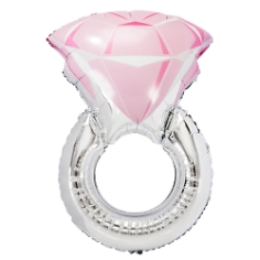Folienballon Verlobungsring, rosa Folienballon Verlobungsring, rosa