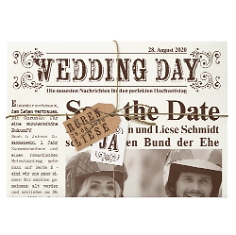 Hochzeitseinladung "Newspaper" im Vintage-Look
