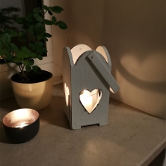 Windlicht "Shabby Chic", klein