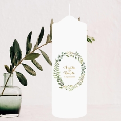 Hochzeitskerze Skandinavisch Eukalyptus