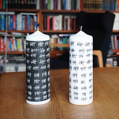 Denk Positiv Kerze Schwarz