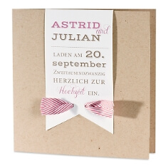 Karte aus Kraftpapier Karte aus Kraftpapier