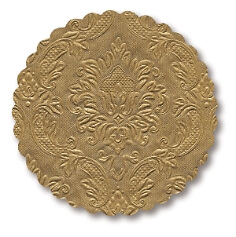 Untersetzer in Gold mit Ornamenten