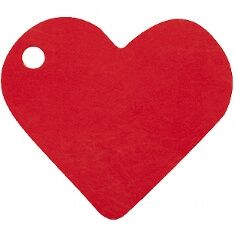 Anhänger "Herz" in Rot für das Gastgeschenk