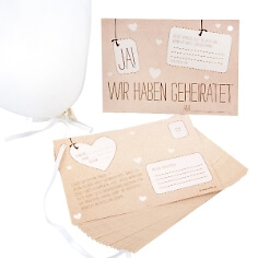 Ballonkarten in Kraftpapieroptik
