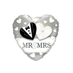 Folienballon Herz Mr & Mrs