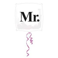 Folienballon "Mr." in Weiß