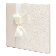 Fotoalbum mit Vintage-Spitze in Creme