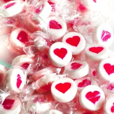 Bonbons Herz wei&szlig; 250g - f&uuml;r Ihre Hochzeit