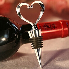 Hochzeitsgeschenk- Flaschenverschluss Metallherz