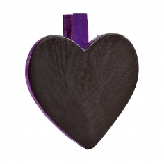 Pflaumen-farbige Deko-Klammern in Herzform zur Hochzeitsdekoration