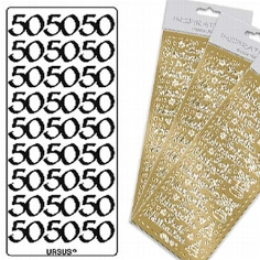 Sticker "50" gold