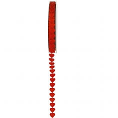 Geschenkverpackung Satinband "Herz" in Rot