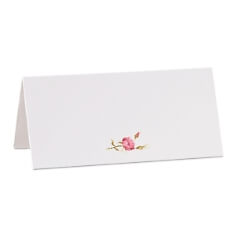 Tischkarte "Sonni" mit rosa Blüte