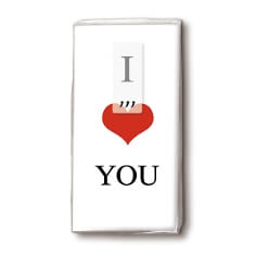 Taschentücher "I Love You"